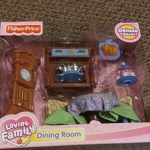 Fisher-Price Loving Family Dining Room Set - Brown and Purple